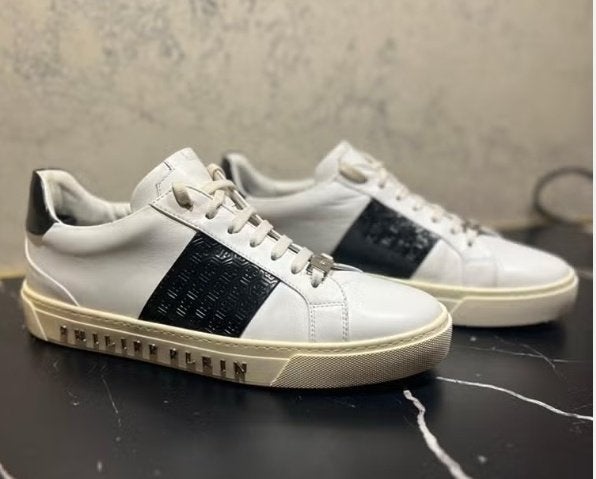 Philipp Plein Sneakers Wit Zwart Maat 43, Vêtements | Hommes, Philipp plein, Comme neuf, Enlèvement, Blanc