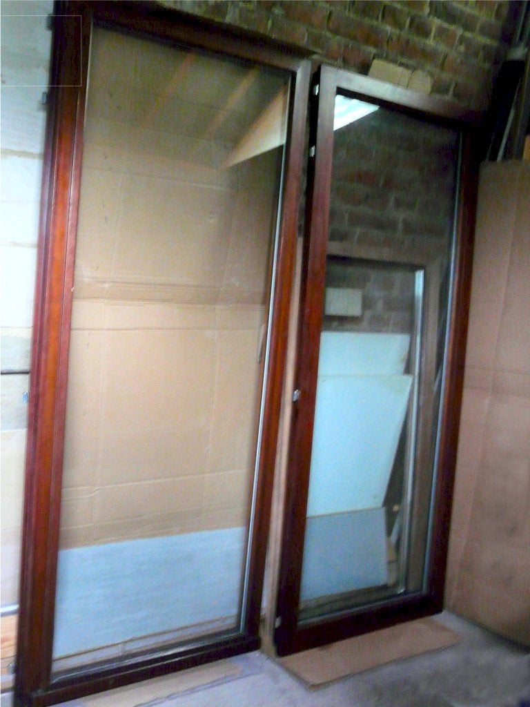 Porte-fenêtre avec imposte (double vitrage), Double vitrage, 160 cm ou plus, Enlèvement, Utilisé
