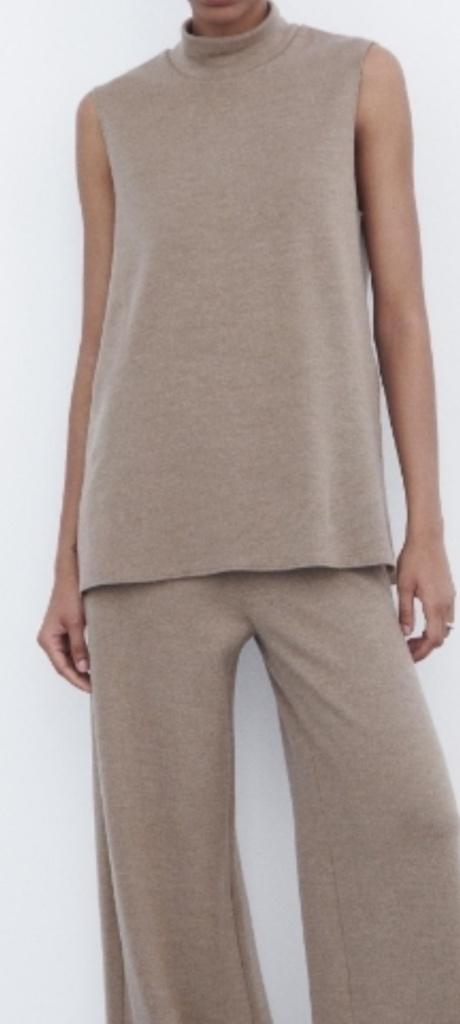 PULL Débardeur neuf zara beige S, Neuf, Enlèvement ou Envoi, Zara, Taille 36 (S)