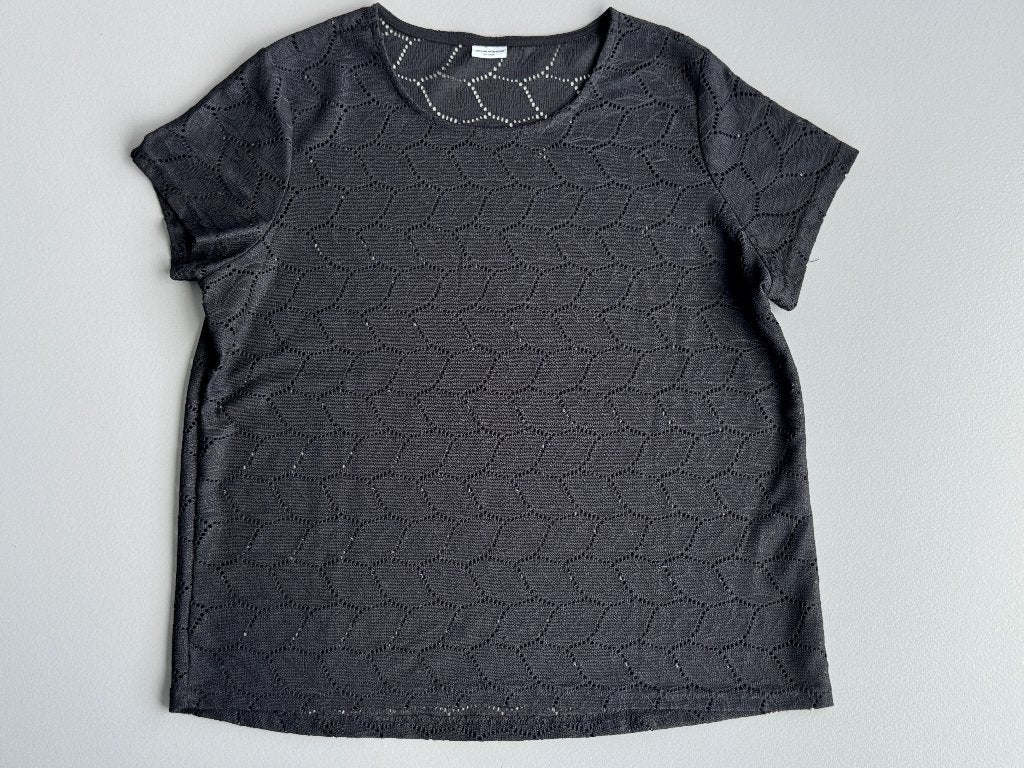 zwarte top met korte mouwen, JDY, maat XL, Kleding | Dames, Ophalen of Verzenden, Nieuw, Maat 46/48 (XL) of groter, Zwart
