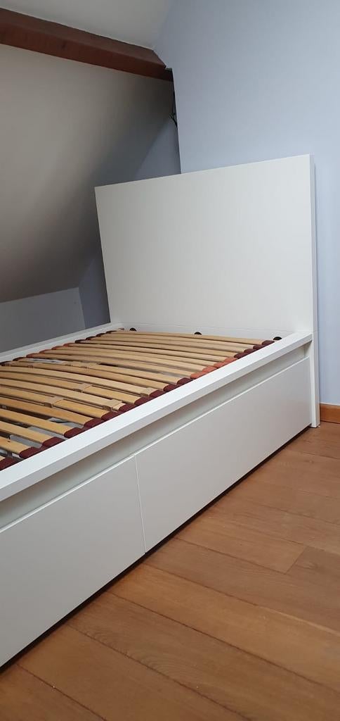 MALM IKEA 90x200 eenpersoonsbed + matrasmogelijkheid, Ophalen, Eenpersoons