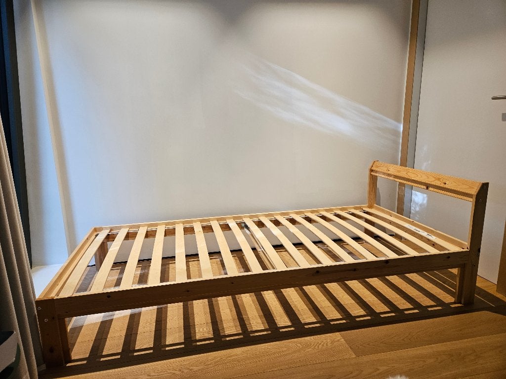 Eenpersoonsbed, Sommier à lattes, Enlèvement, 180 cm ou plus, 85 à 100 cm
