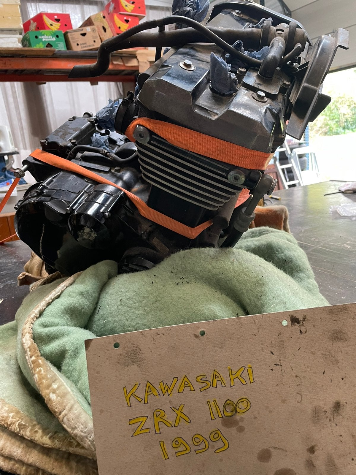 Motorblok kawasaki ZRX 1100 volledig, Ophalen, Gebruikt