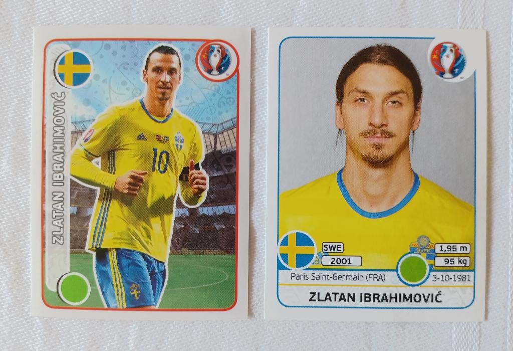 Autocollants Zlatan Ibrahimović - Euro 2016, Enlèvement ou Envoi, Comme neuf, Plusieurs autocollants