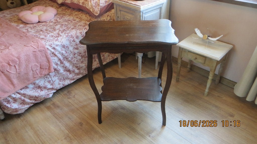 table d'appoint en bois en chêne, 55 à 75 cm, Comme neuf, Enlèvement, Rectangulaire