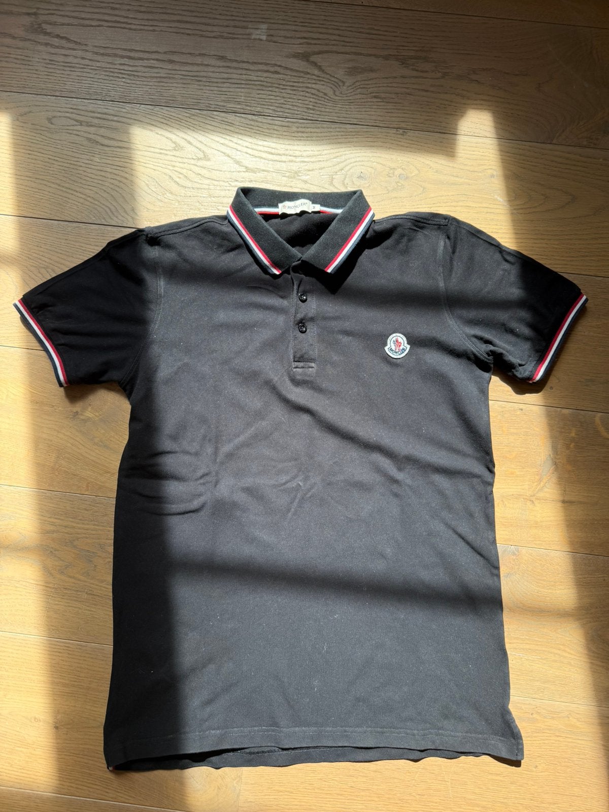 Polo Moncler, Kleding | Heren, Verzenden, Zo goed als nieuw, Maat 48/50 (M), Zwart