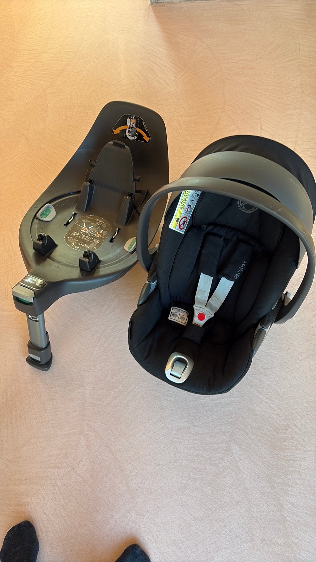 Cybex Cloud Z I-size plus deep black + basis, Autres marques, Mode veille, Comme neuf, Enlèvement