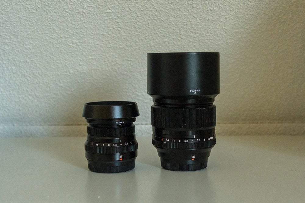 Fujifilm lenzen 35mm f2 R WR, 56mm f1.2R, Audio, Tv en Foto, Foto | Lenzen en Objectieven, Fujifilm, Zo goed als nieuw, Fujifilm X-mount