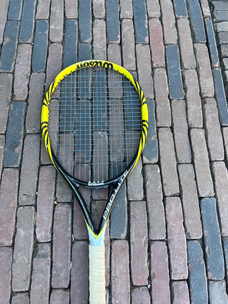 Wilson pro lite 258 g bespannen, Sport en Fitness, Gebruikt, L1, Ophalen of Verzenden, Wilson