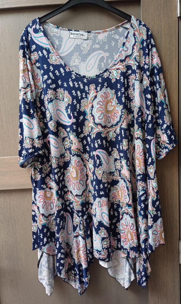 Mooie tuniek in Paisley print - Martine Sam..., Kleding | Dames, Grote Maten, Ophalen of Verzenden