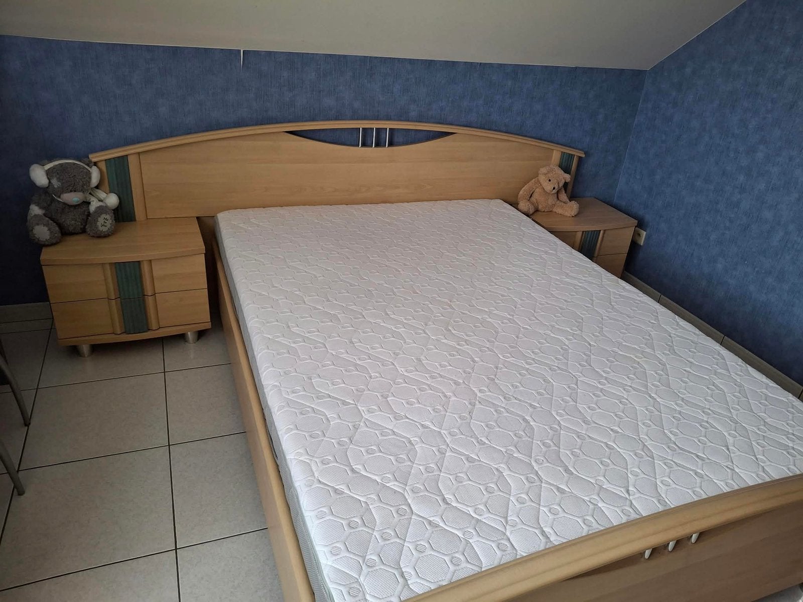 2 persoonbed, Maison & Meubles, Enlèvement, Utilisé, Deux personnes, Modern