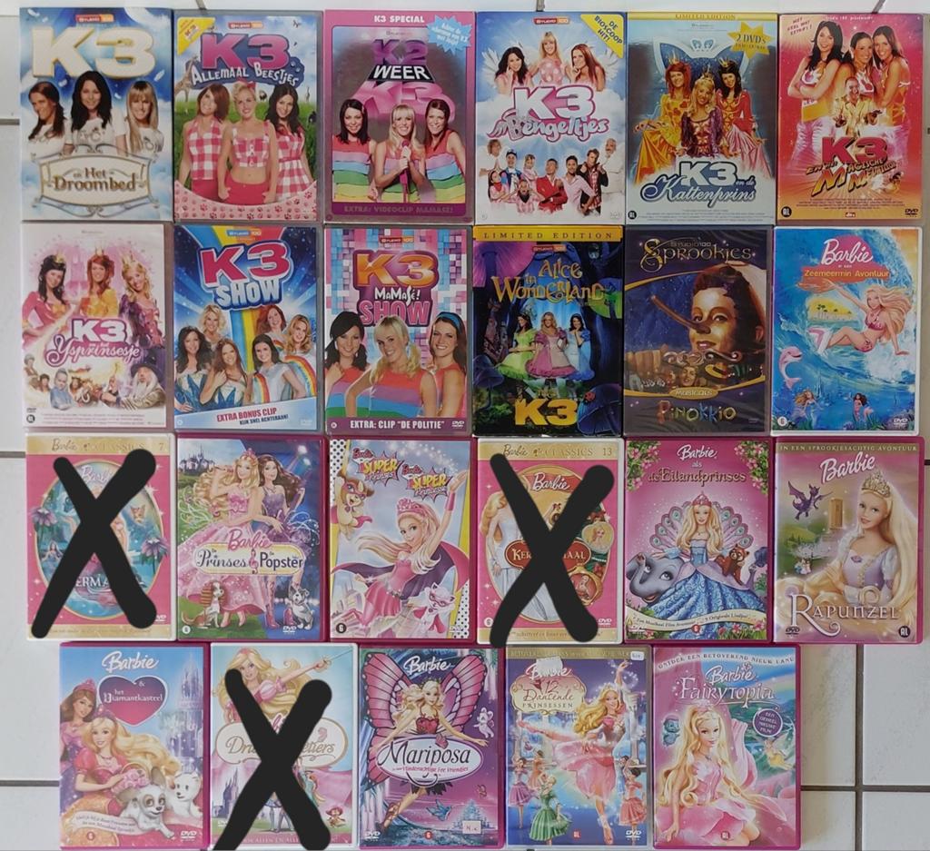 Dvd's K3 Barbie, Enlèvement ou Envoi, Aventure