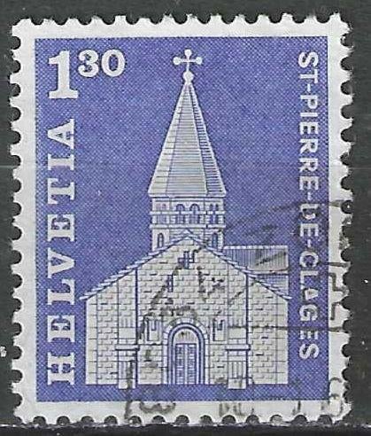 Schweiz 1966 - Yvert 764 - Saint-Pierre-de-Clages (ST), Timbres & Monnaies, Timbres | Europe | Suisse, Affranchi, Envoi