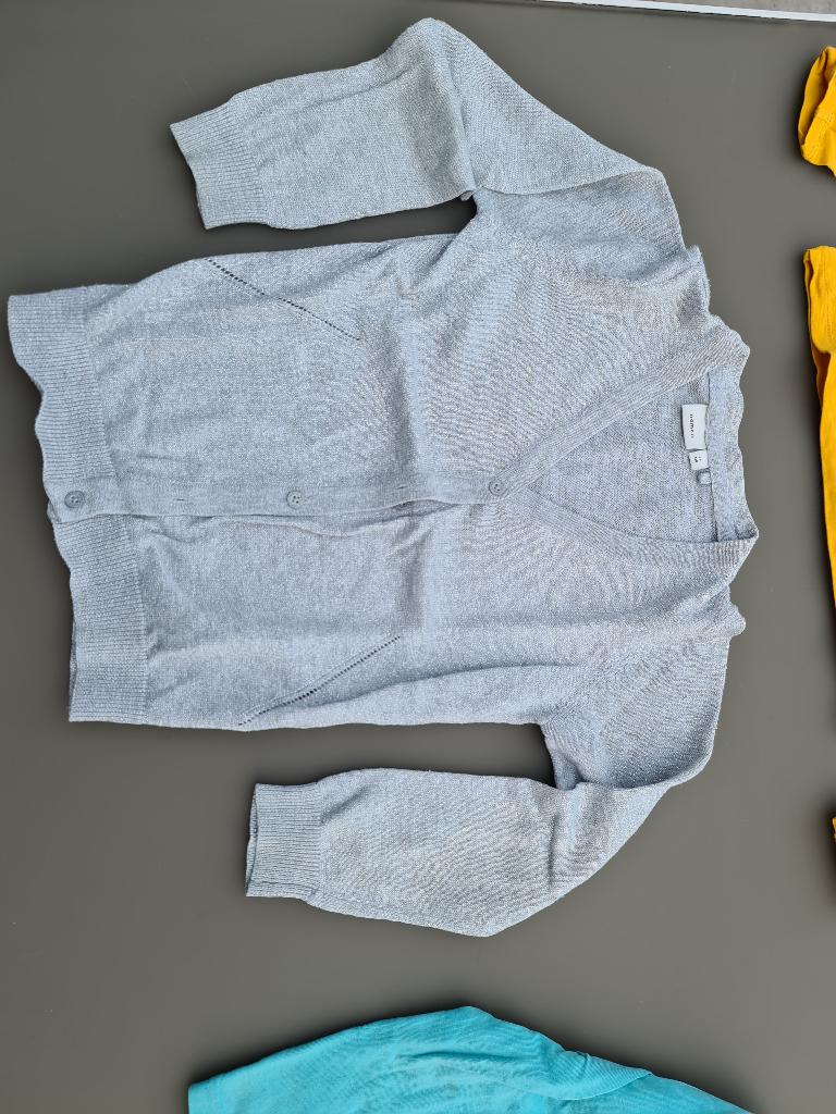 grijze pull, trui, gillet met knopen, Name It, 116, Kinderen en Baby's, Kinderkleding | Maat 116, Ophalen, Zo goed als nieuw