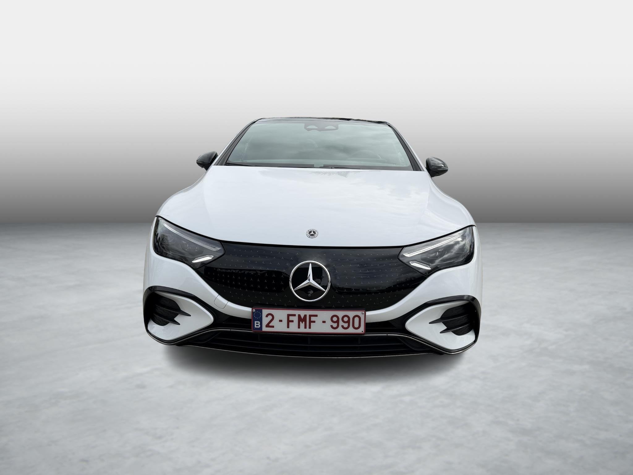 Mercedes-Benz EQE 350 AMG Line + LEDER + DIGITAL LIGHT + BUR, Auto's, Automaat, Automatische klimaatregeling, Wit, 96 kWh