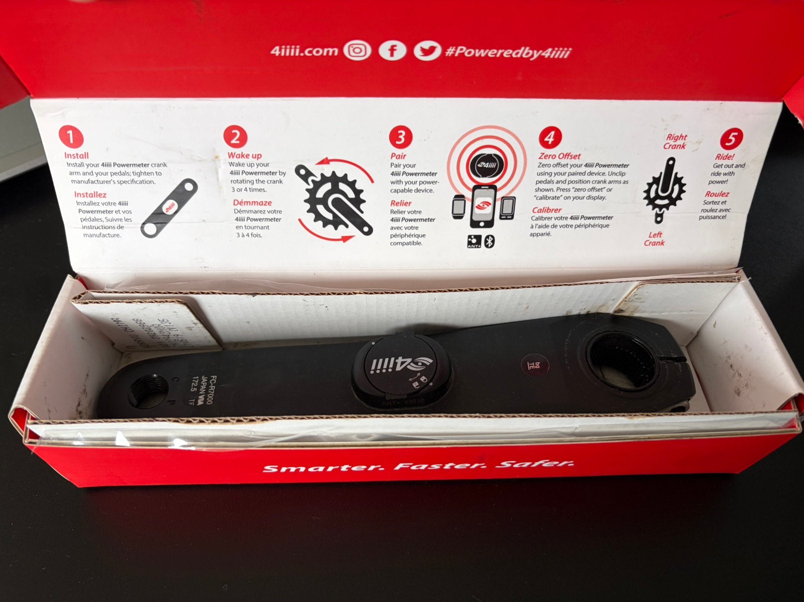 Shimano 105 FC-R7000 172,5mm met 4iiii Precision powermeter, Fietsen en Brommers, Fietsonderdelen, Ophalen of Verzenden, Zo goed als nieuw