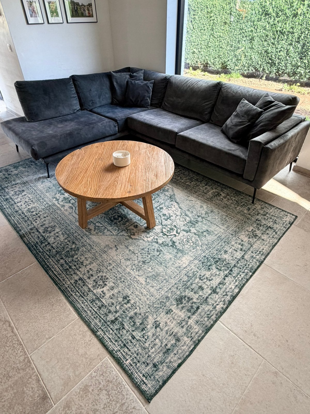 Donker groene velvet zetel te koop, Huis en Inrichting, Ophalen, Zo goed als nieuw