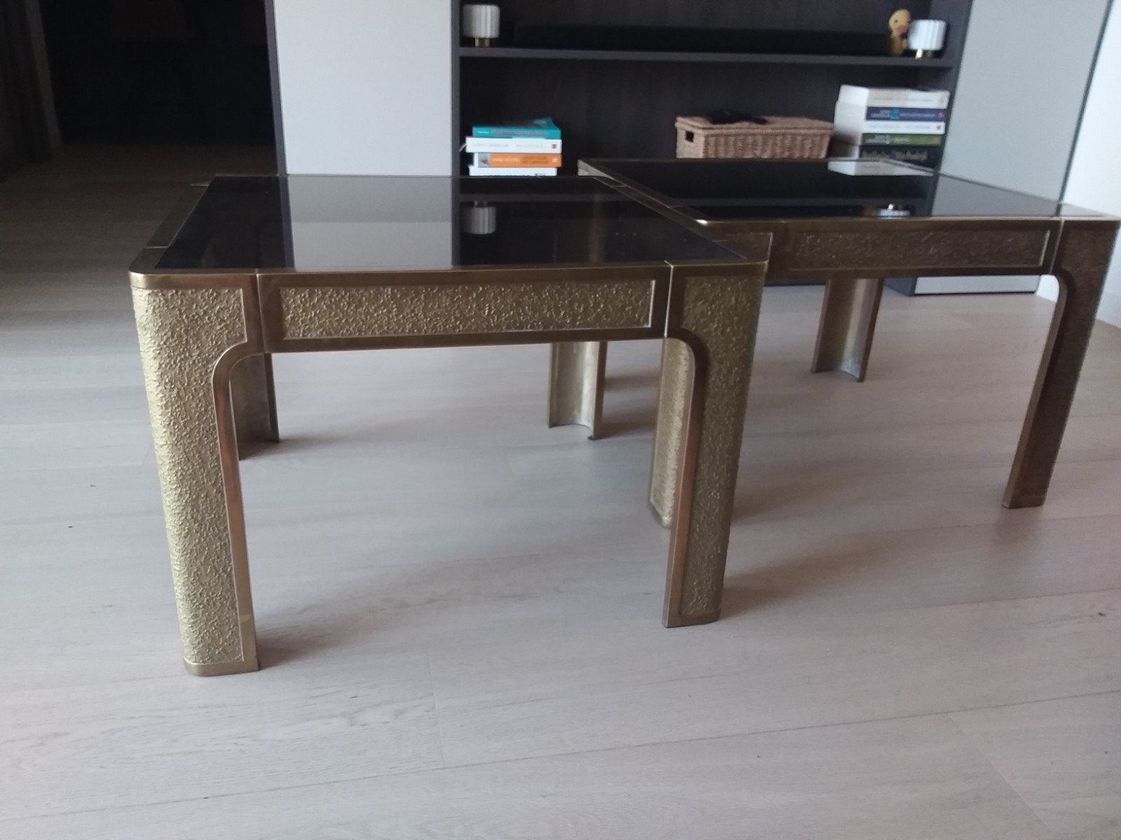 salontafels verguld brons massif appart te koop in top staat, Ophalen, Brons