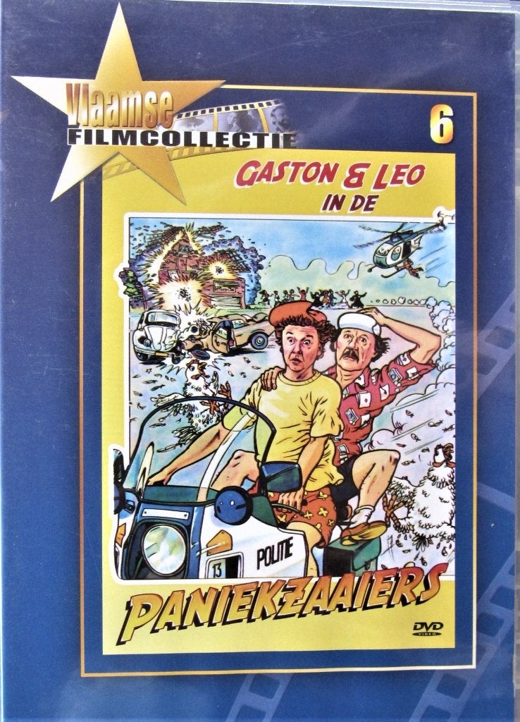 DVD VL. KLASSIEKER- GASTON & LEO IN DE PANIEKZAAIERS, Cd's en Dvd's, Ophalen of Verzenden, Zo goed als nieuw, Komedie, Nederlands