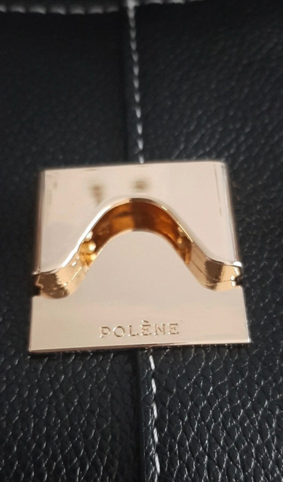 Polene mini mokki, Ophalen of Verzenden, Zo goed als nieuw, Zwart, Handtas