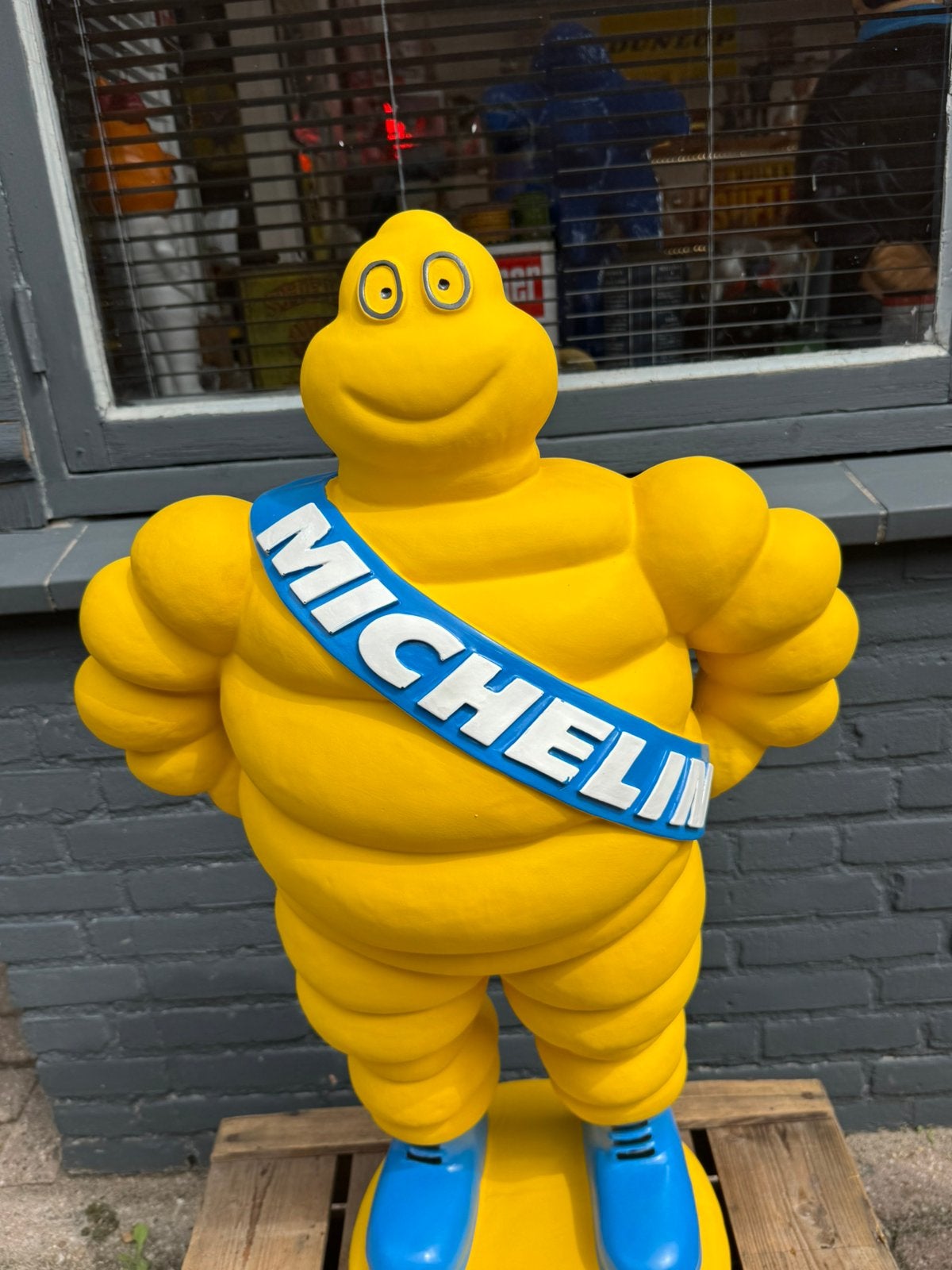 Grote Gele Michelin Bibendum beeld, Ophalen, Gebruikt, Reclamebord