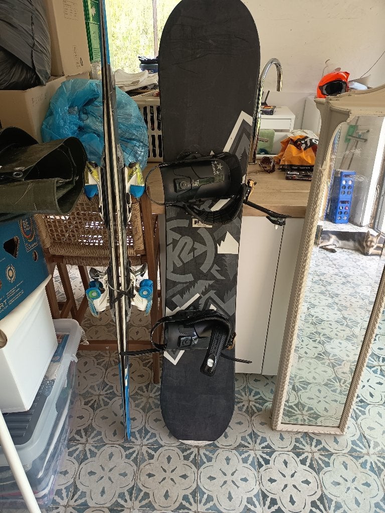 Snowboard, Enlèvement, Utilisé, Fixations
