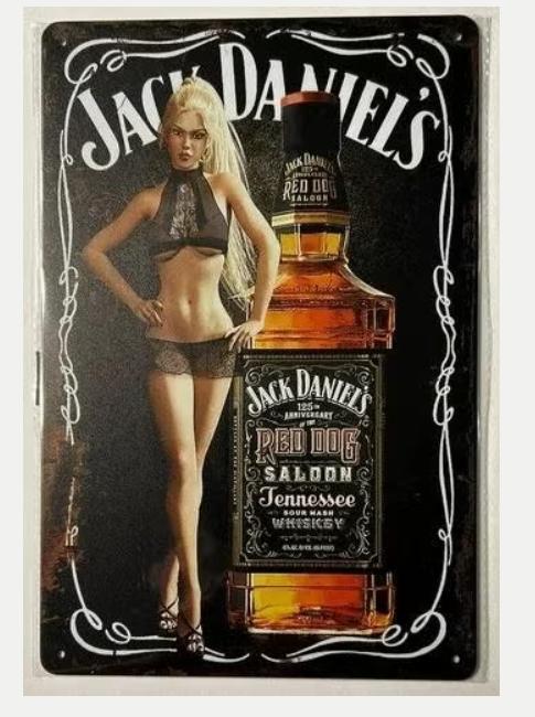 Panneau métallique Jack Daniel's Red Dog Saloon (40 x 30 cm)
