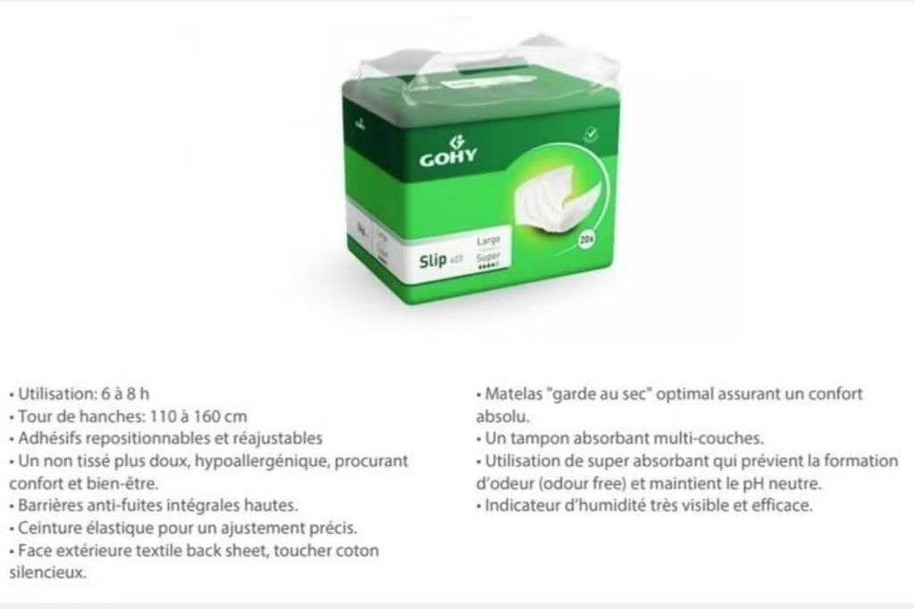 Langes pour adultes marque Gohy / L XL jour & nuit, Enlèvement, Neuf