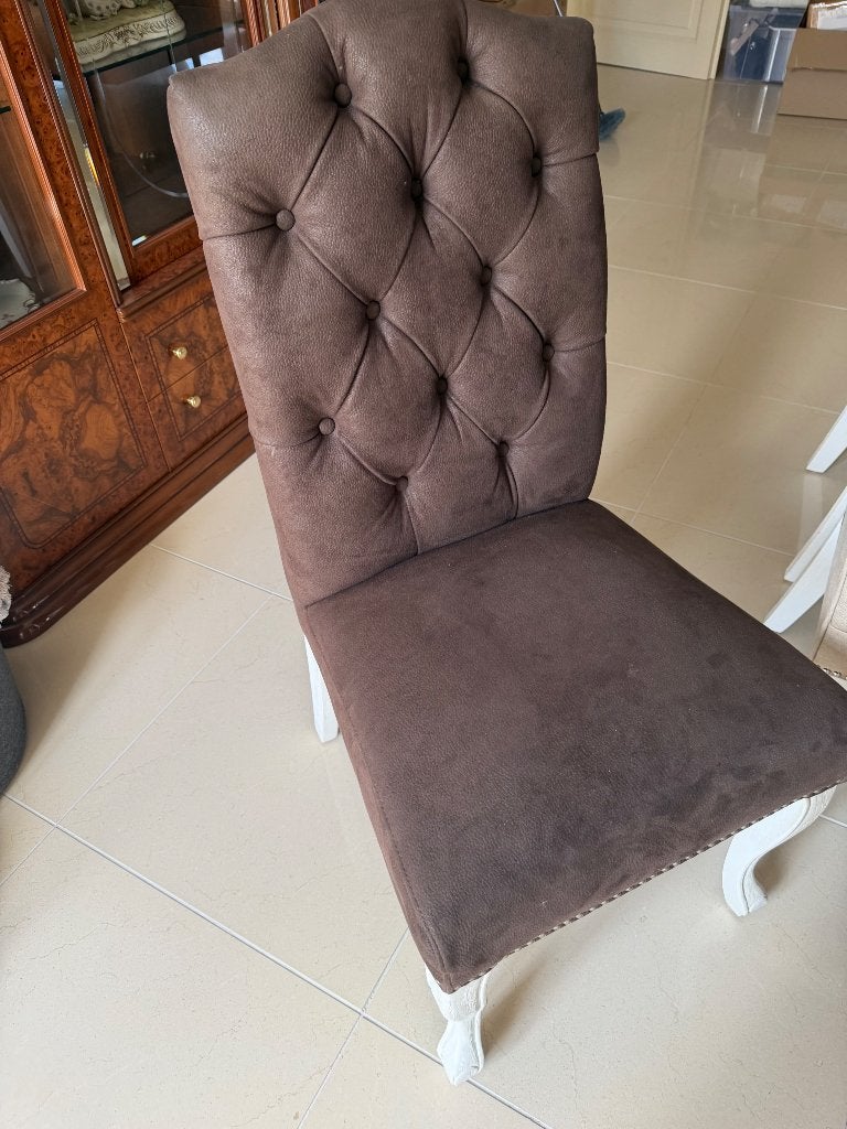 Eettafel met stoelen, Pin, Comme neuf, Enlèvement, 50 à 100 cm