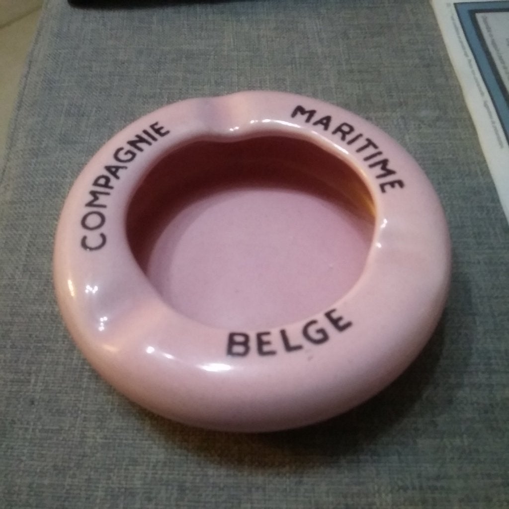Vintage - ancien cendrier compagnie Maritime Belge CMB, Enlèvement ou Envoi