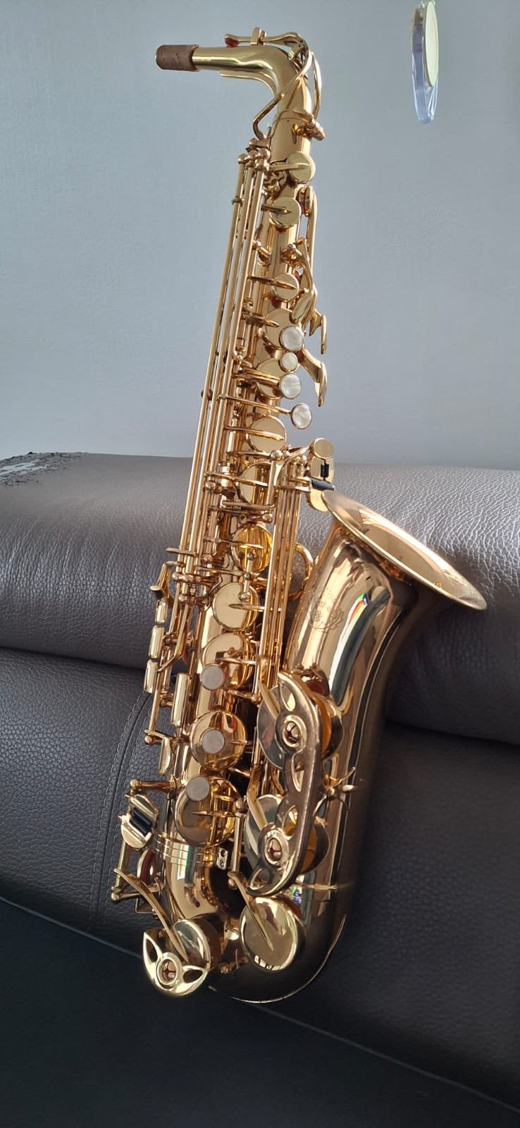 Alt saxofoon huashen 1970, Ophalen, Zo goed als nieuw, Alt, Met koffer