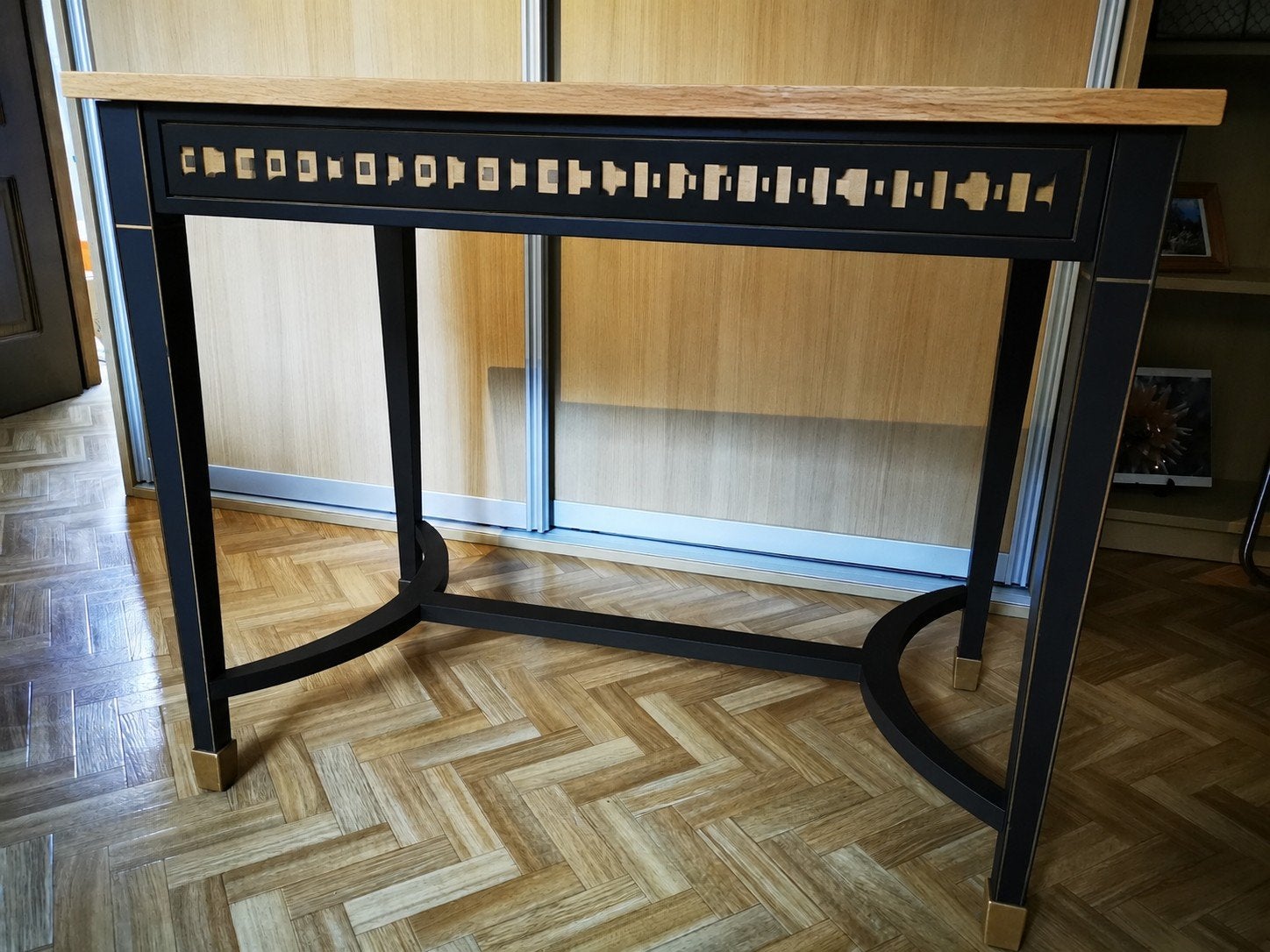 Table parquetée chêne massif, Enlèvement