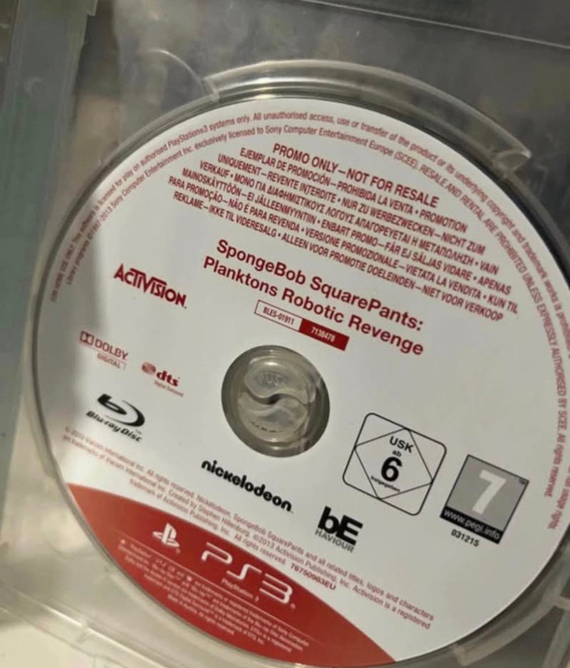Bob l’eponge ps3 version promo!, Consoles de jeu & Jeux vidéo, Enlèvement, Comme neuf