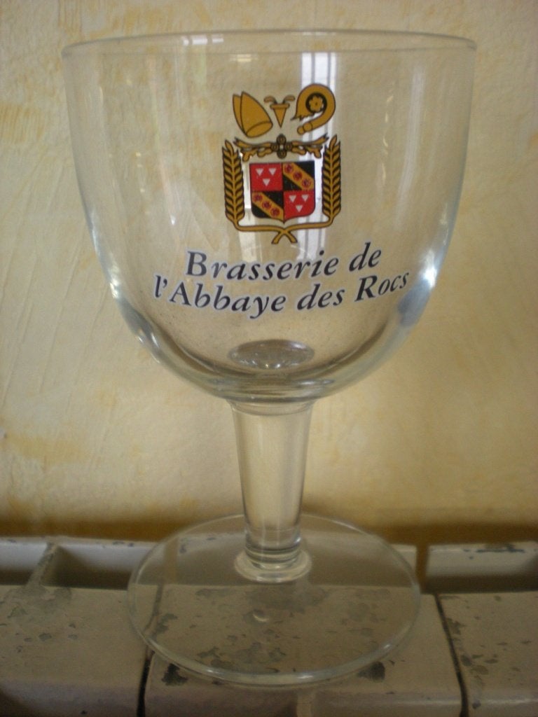 Brasserie de l' abbaye des rocs, Ophalen of Verzenden, Zo goed als nieuw, Glas of Glazen