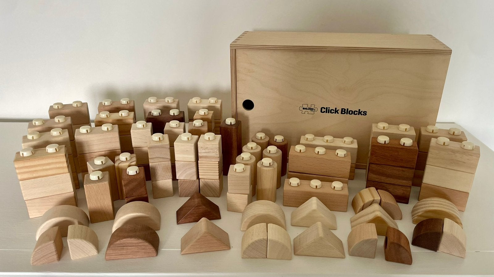 Bigjigs Toys Clicks blocks, Kinderen en Baby's, Ophalen of Verzenden, Zo goed als nieuw