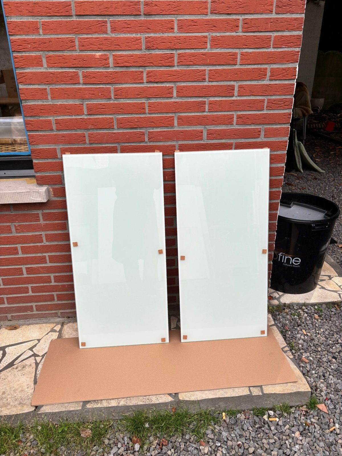Partij Lacobel glastegels 20 m2, Doe-het-zelf en Bouw, Ophalen, Wandtegels, Nieuw, 10 m² of meer