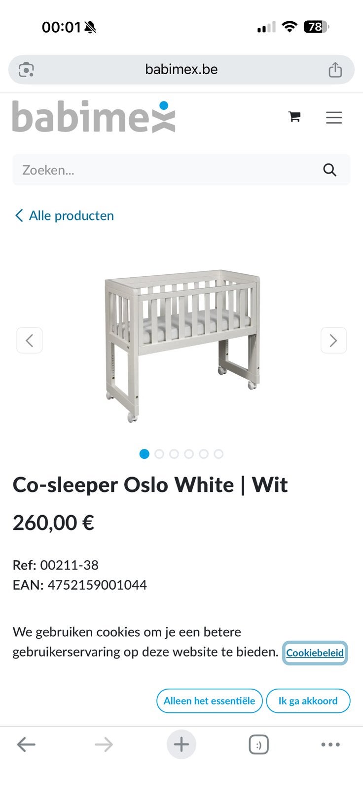 Cosleeper (nieuw in verpakking + doos), Kinderen en Baby's, Babywiegjes en Ledikanten, Nieuw, Ledikant, Ophalen