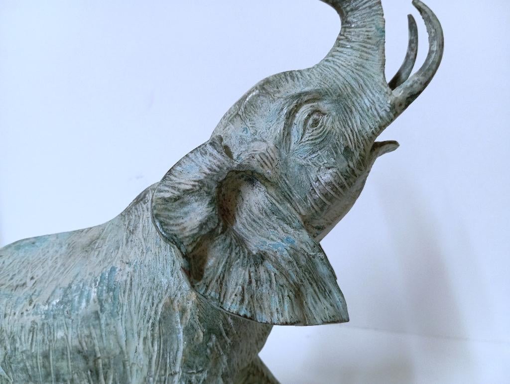 belle statue d'éléphant en bronze 33 cm 5 kilos, Enlèvement ou Envoi, Bronze