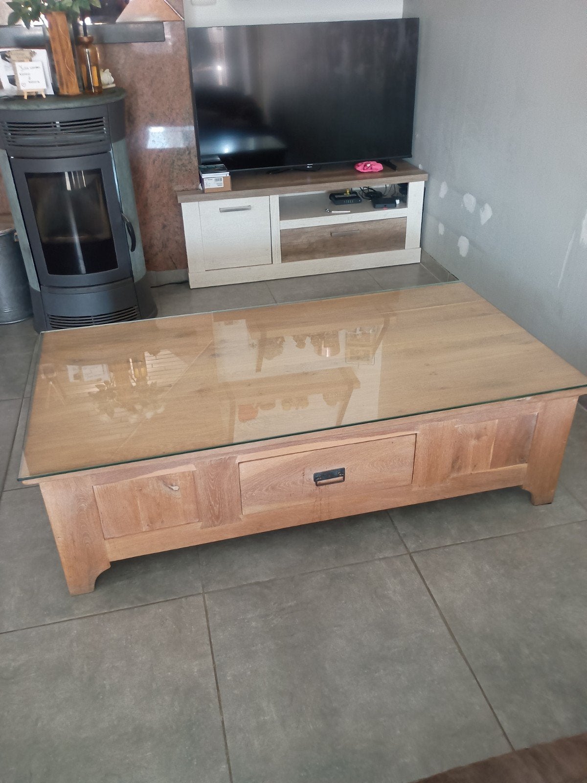 Salontafel witte eik., Huis en Inrichting, Tafels | Salontafels, Ophalen