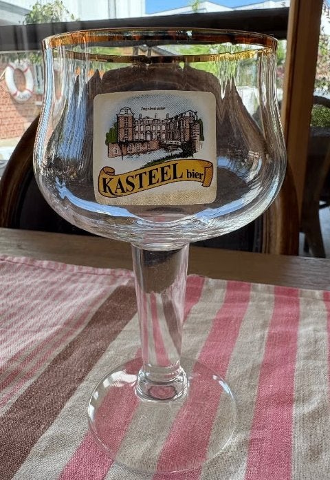 Vintage Kasteel bier degustatieglas, Verzamelen, Ophalen of Verzenden, Zo goed als nieuw, Glas of Glazen