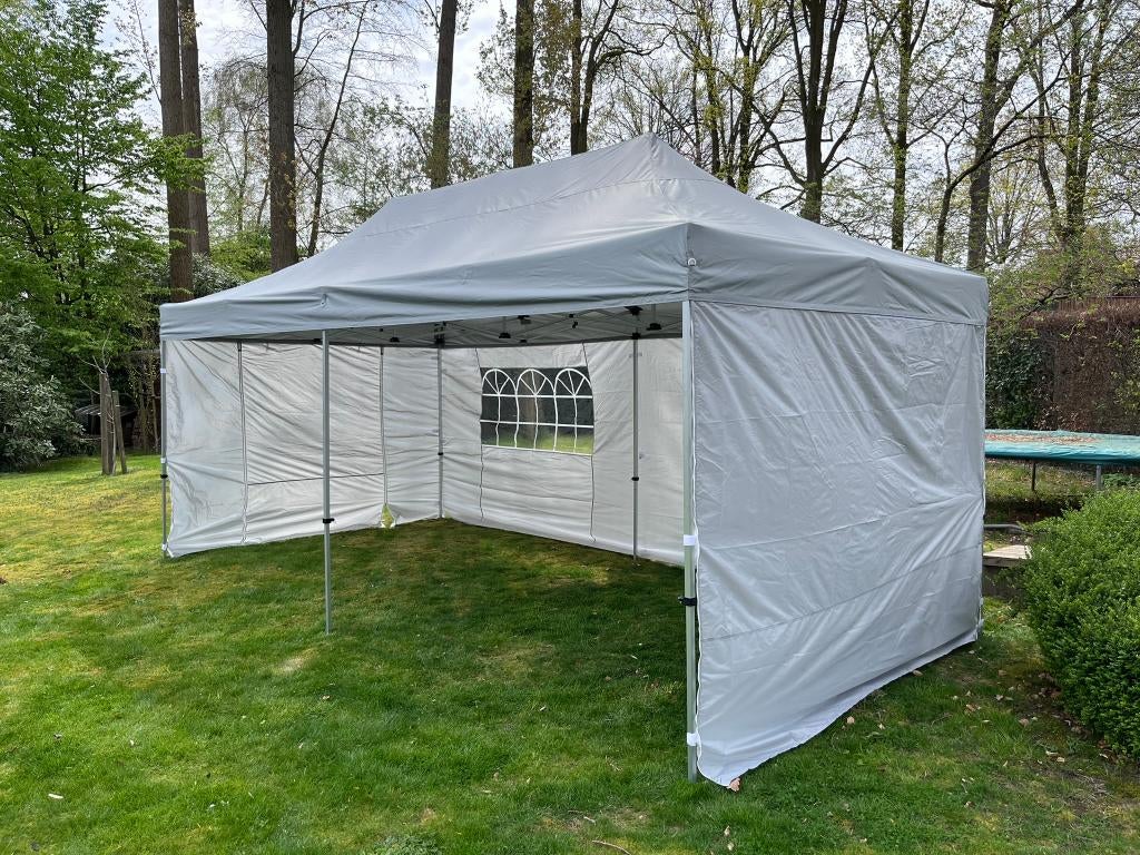 Partytent easy-up te HUUR 3X6 meter, Ophalen, Opvouwbaar, Partytent, Minder dan 4 meter