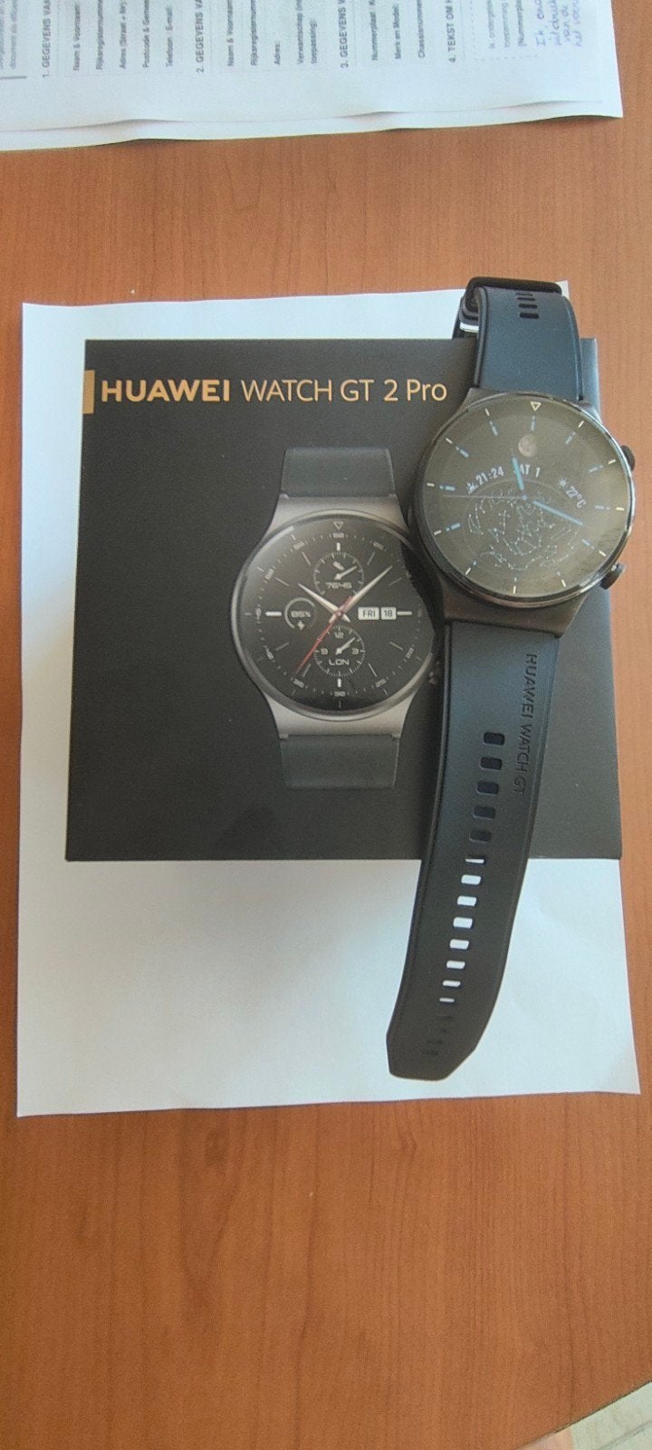 Huawei Watch gt2 pro., Zwart, Ophalen of Verzenden, Zo goed als nieuw, Waterdicht