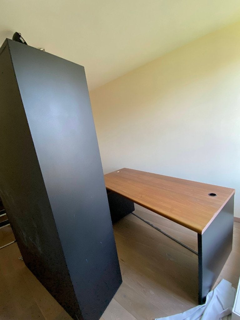 Bureauset met ladenblok en metalen kast, Huis en Inrichting, Kasten | Roldeurkasten en Archiefkasten, Zo goed als nieuw, Metaal