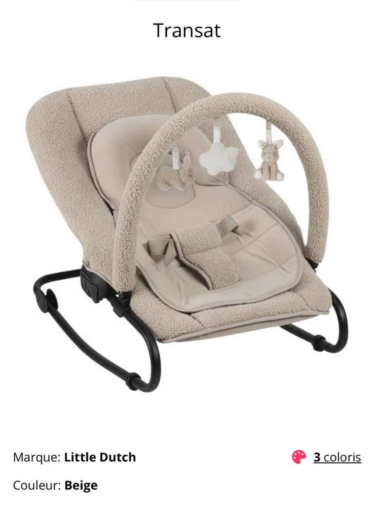 Transat bébé little dutch, Kinderen en Baby's, Wipstoeltjes, Ophalen, Zo goed als nieuw