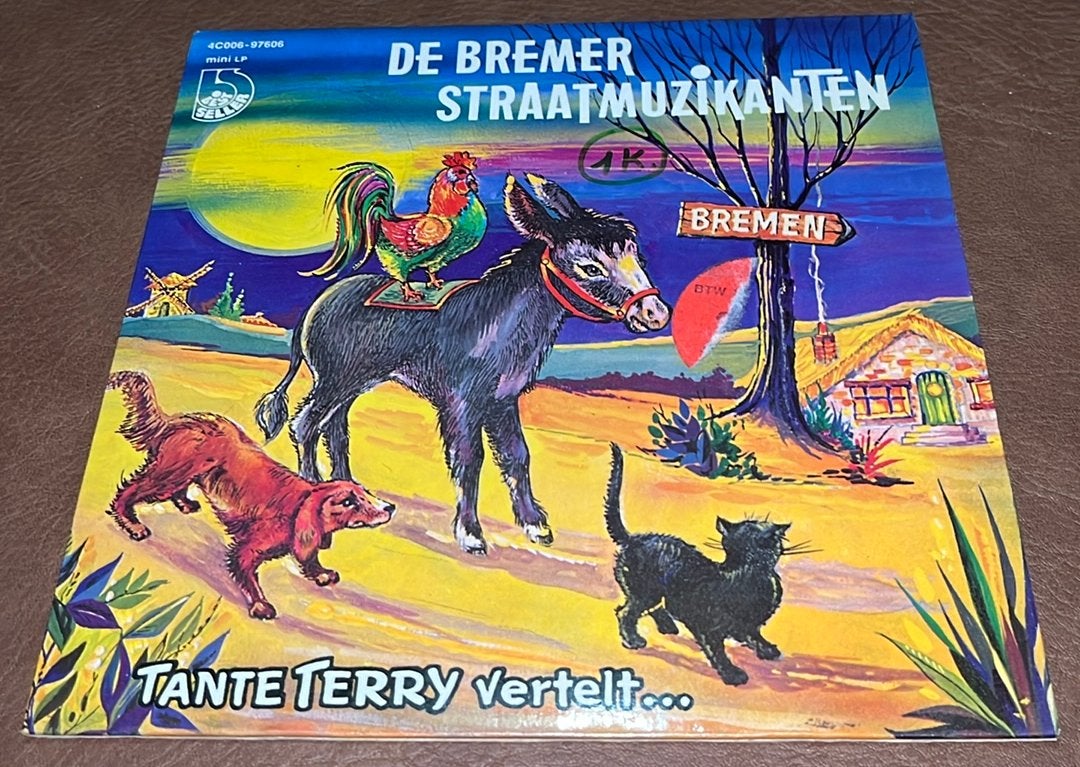 Tante Terry Vertelt... De Bremer Straatmuzikanten - 7” vinyl, CD & DVD, Vinyles | Enfants & Jeunesse, Enlèvement ou Envoi, Utilisé