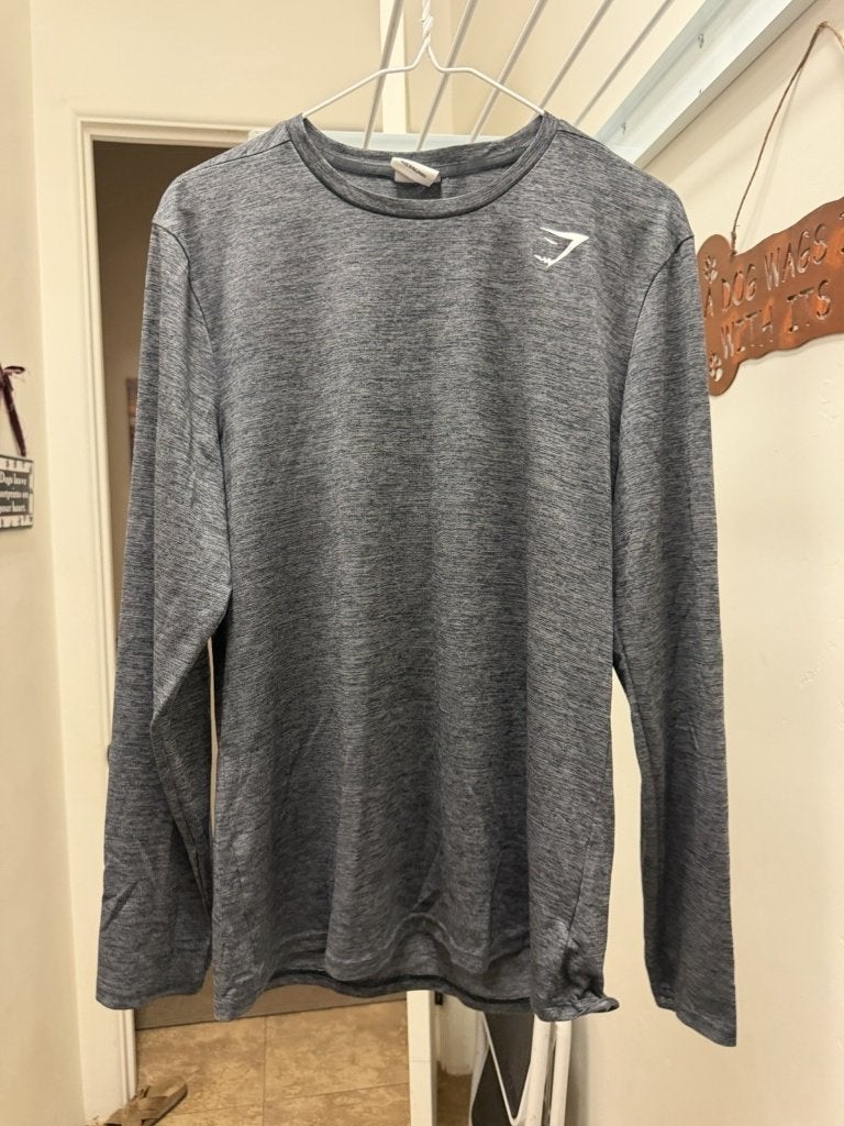 Gymshark Trainingsshirt Herren  Grau, Sports & Fitness, Football, Taille L, Enlèvement ou Envoi, Comme neuf, Maillot