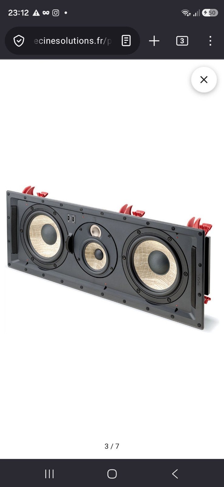 Focal 300 IWLCR6 in wall cinema speaker nieuw in doos, Enlèvement ou Envoi, Neuf, Haut-parleur central