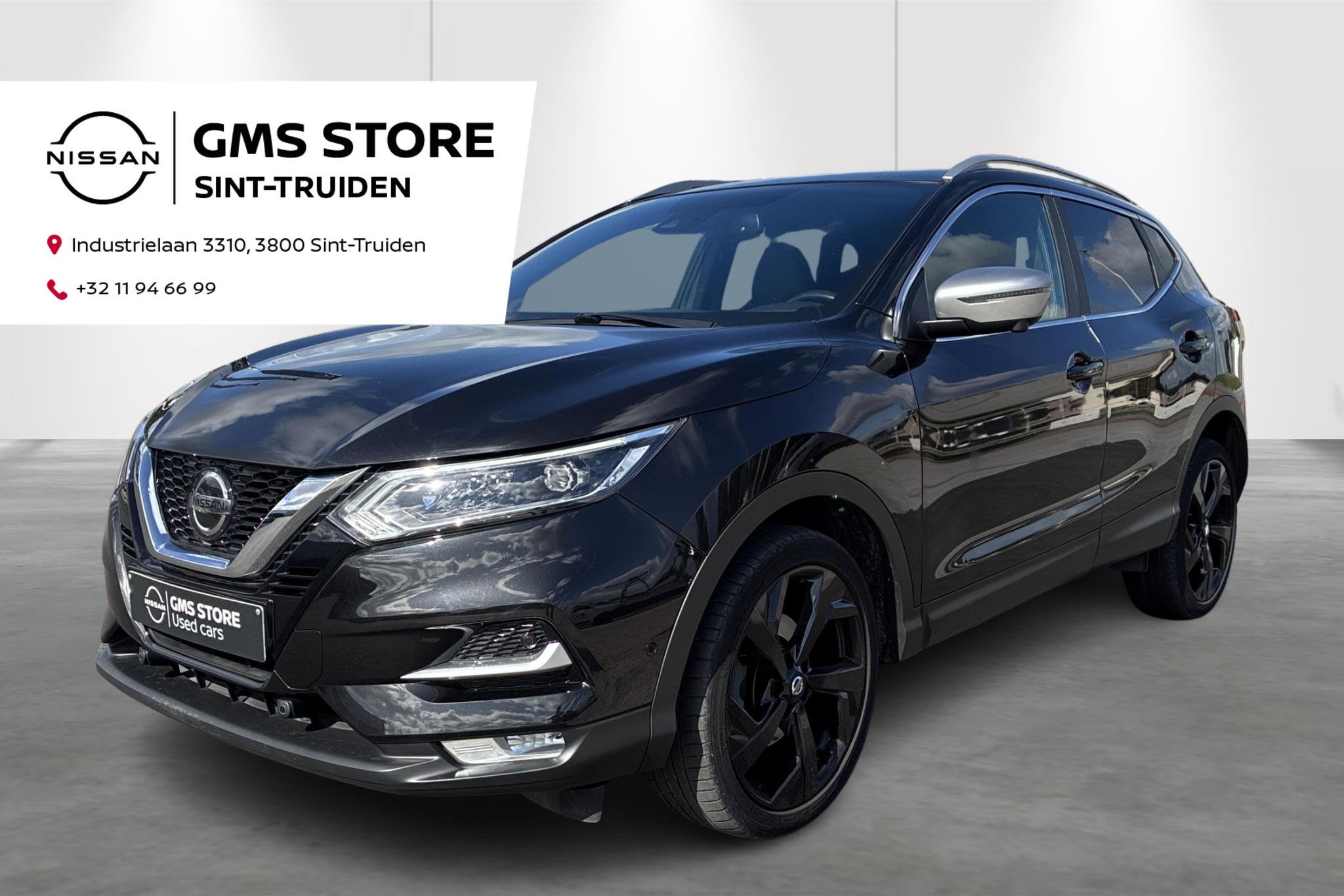 Nissan Qashqai DIG-T 160 EVAPO DCT Tekna 1ste eigenaar met o, Auto's, Nissan, Gebruikt, Zwart, 4 cilinders, Zwart