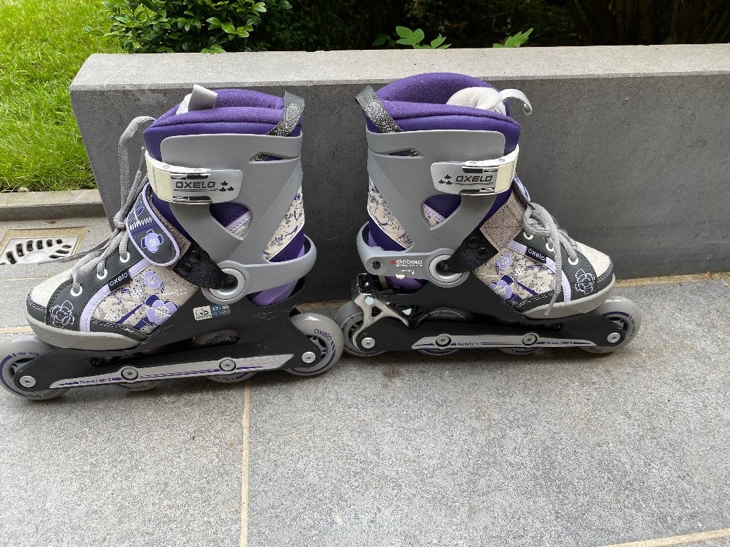 Schaatsen met 4 wielen (37-40) met draagtas, Verstelbaar, Zo goed als nieuw, Inline skates 4 wielen, Dames