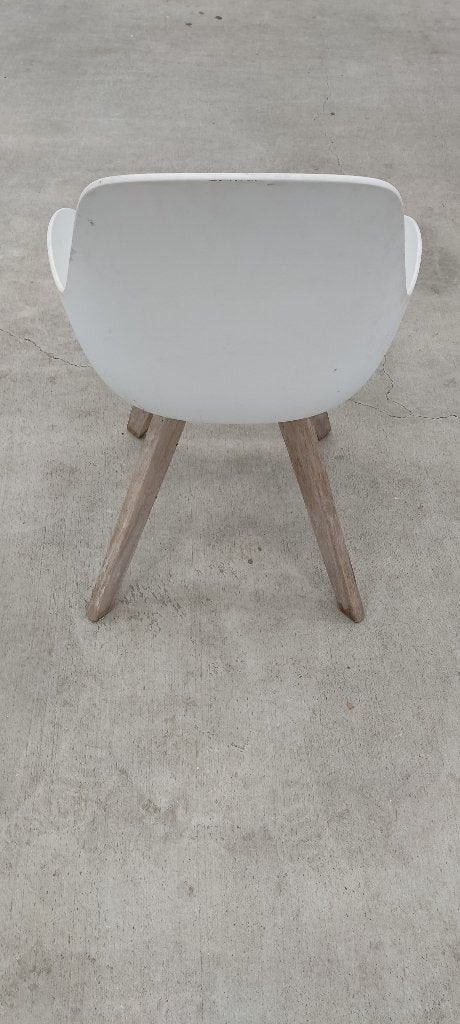 4 chaises blanches pour l'extérieur, Bois, Enlèvement, Utilisé, Blanc